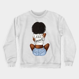 You Are Enough: Curvy Design Crewneck Sweatshirt